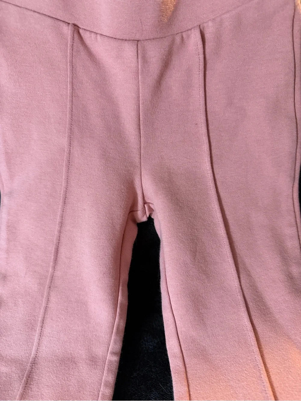 Gymboree Girls Pink Solid Flare Pants Pull-On Elastic Waist Knit 2T Dusty Rose